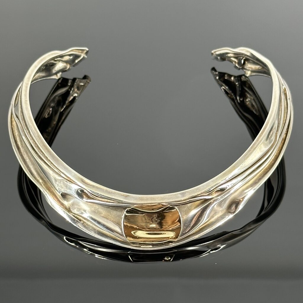 Secesja Wiedeńska – Srebrno złoty naszyjnik