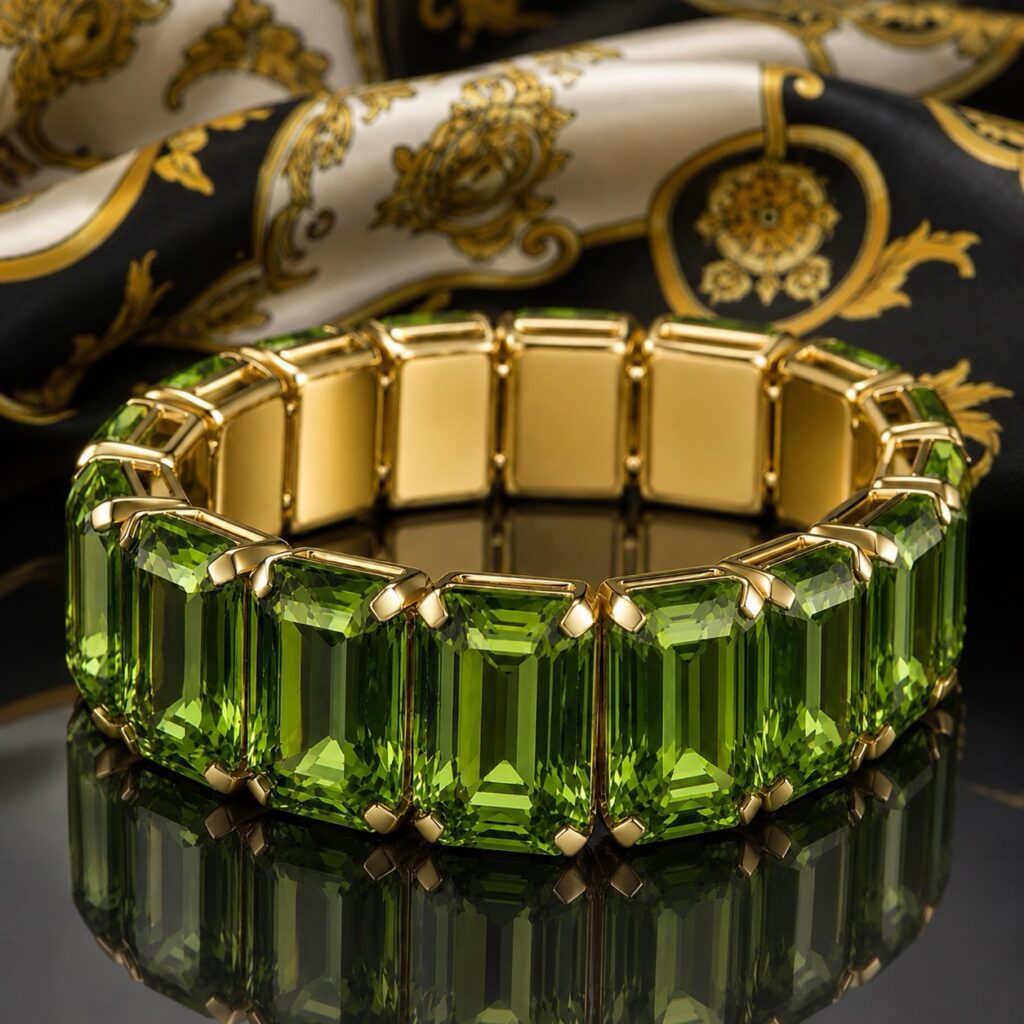 Bransoletka artystyczna „Olivine Radiance” – Swarovski